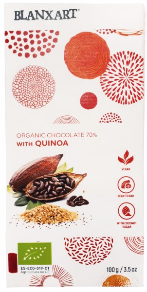 Organic chocolate 70 % with Quinoa