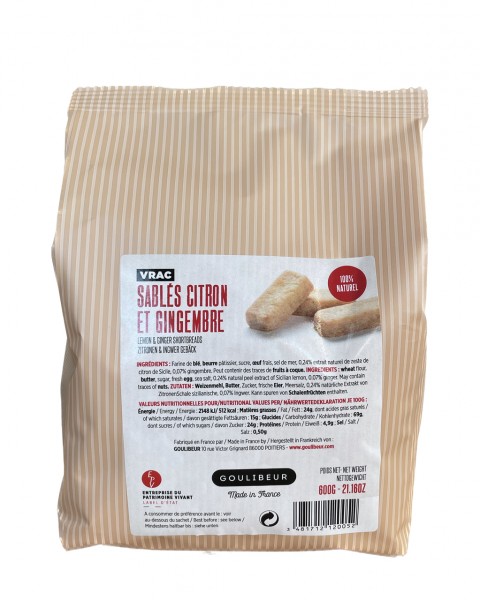 Sablés en vrac Citron & gingembre Gastropackung – 140 Stück