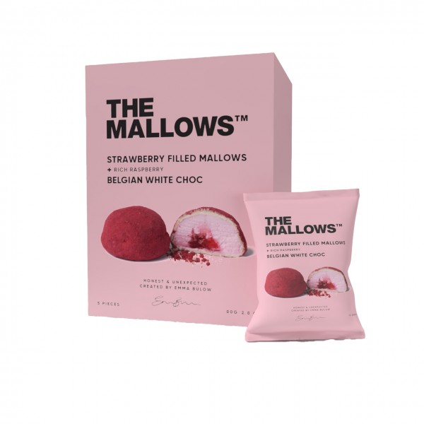 Strawberry Filled Mallows + Rich Raspberry & White Choc