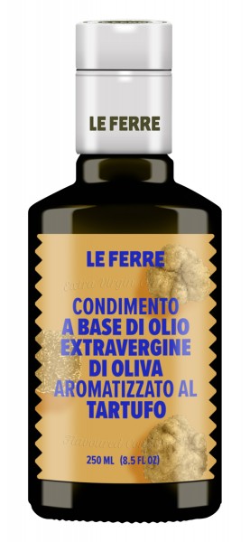 Condimento a base di olio extravergine di oliva aromatizzato al tartufo