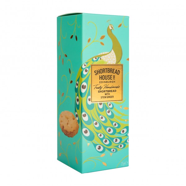 Shortbread with Stem Ginger - Peacock Edition