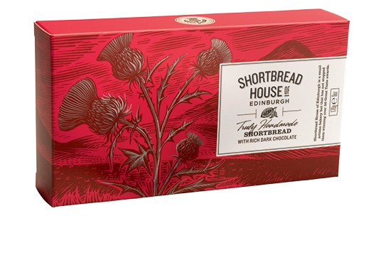 Shortbread with rich dark chocolate
