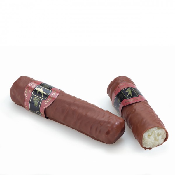 Kokossigaar met sinaasappelschil Melk Chocolade