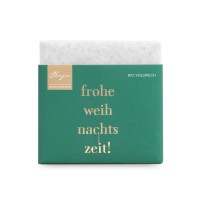 Bio Schokoladentafel Vollmilch „Frohe Weihnachtszeit“ – Mini