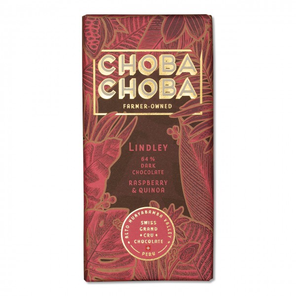 Lindley 64 % Dark Chocolate Raspberry Quinoa