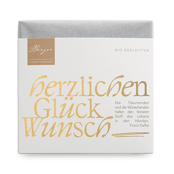 Schokoladentafel „Herzlichen Glückwunsch“