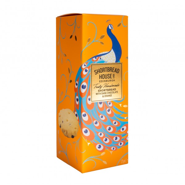 Shortbread with dark Chocolate & Orange - Peacock Edition