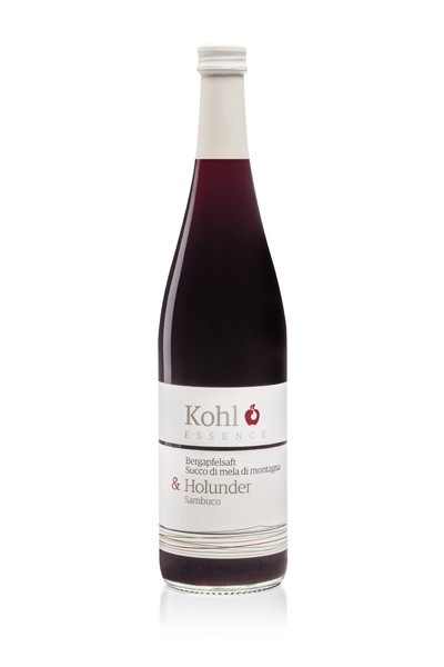 Bergapfelsaft (85%) mit Holunder (15%)