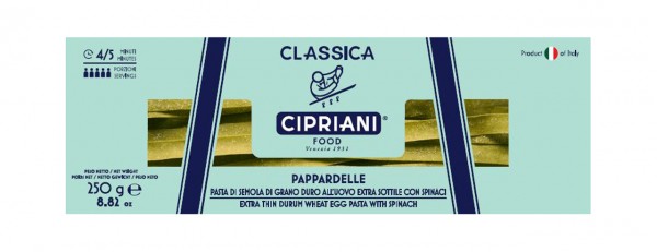 Pappardelle all’uovo con spinaci