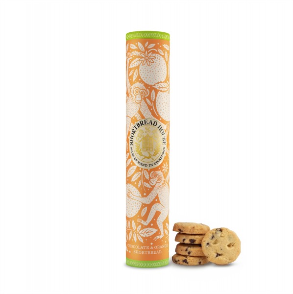 Chocolate & Orange Shortbread - Tall Tin