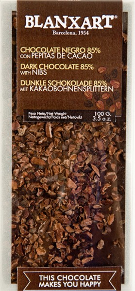 Chocolate negro con pepitas de cacao